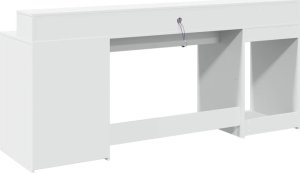 Biurko vidaXL Białe 200 cm x 55 cm 8