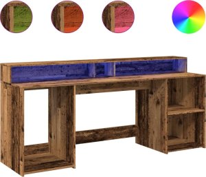 Biurko vidaXL Brązowe 200 cm x 55 cm 2