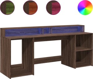 Biurko vidaXL Brązowe 200 cm x 55 cm 2