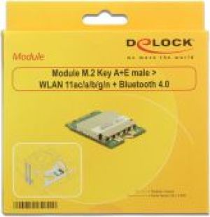 Karta sieciowa Delock M.2 z kluczem A+E WLAN 11ac/a/b/g/n + BT 4.0 (95254) 2