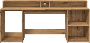 Biurko vidaXL Dąb Artisan 200 cm x 55 cm 6