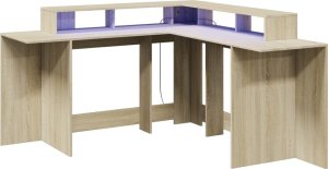 Biurko vidaXL Dąb Sonoma 152 cm x 152 cm 3