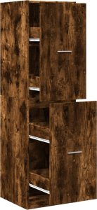 vidaXL Szafka apteczna,przydymiony dąb, 40x41x144,5 cm 2