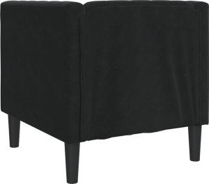 vidaXL Fotel Chesterfield, czarny, tapicerowany aksamitem 6