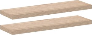 vidaXL Półki, 2 szt., 80x23,5x4 cm, materiał drewnopochodny 2