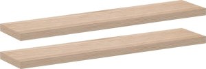 vidaXL Półki, 2 szt., 110x23,5x4 cm, materiał drewnopochodny 2
