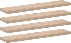 vidaXL Półki, 4 szt., 110x23,5x4 cm, materiał drewnopochodny 2