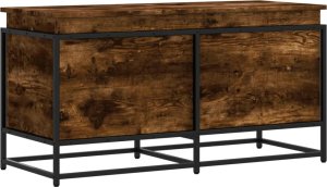 vidaXL Skrzynia z pokrywą, przydymiony dąb, 100x40x51,5 cm 6