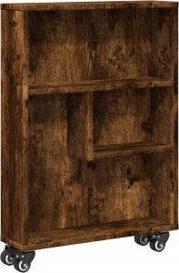 vidaXL Wąski wózek pomocniczy, przydymiony dąb, 48x13x68 cm 2