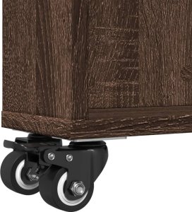 vidaXL Wąski wózek pomocniczy, brązowy dąb, 48x13x68 cm 8