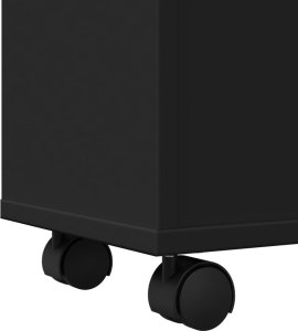 vidaXL Wąska szafka łazienkowa na kółkach, czarna 8