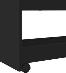 vidaXL Wąski wózek pomocniczy, 4-poziomowy, czarny 7