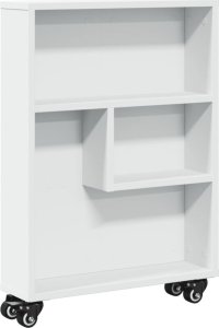 vidaXL Wąski wózek pomocniczy, biały, 48x13x68 cm 2