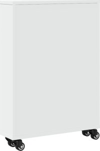 vidaXL Wąski wózek pomocniczy, biały, 48x13x68 cm 6