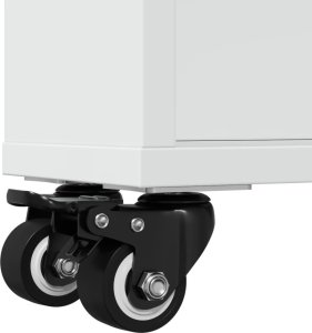 vidaXL Wąski wózek pomocniczy, biały, 48x13x68 cm 8