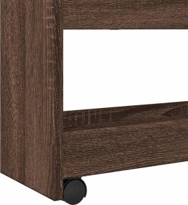 vidaXL Wąski wózek pomocniczy, 4-poziomowy, brązowy dąb 7