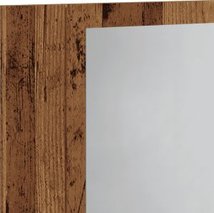 vidaXL Szafka łazienkowa z lustrem i LED, stare drewno, 40x12x45 cm 12