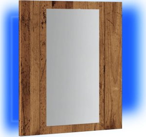 vidaXL Szafka łazienkowa z lustrem i LED, stare drewno, 40x12x45 cm 3