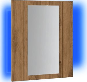 vidaXL Szafka łazienkowa z lustrem i LED, dąb artisan, 40x12x45 cm 3