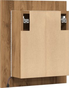 vidaXL Szafka łazienkowa z lustrem i LED, dąb artisan, 40x12x45 cm 10