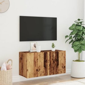 vidaXL Ścienna szafka TV, stare drewno, 80x30x41 cm 3