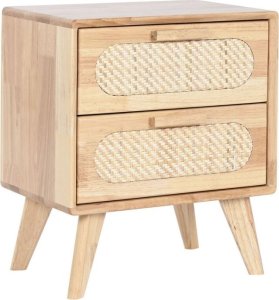 Home ESPRIT Stolik Nocny Home ESPRIT Drewno Metal Rattan 40 x 30 x 48 cm 1