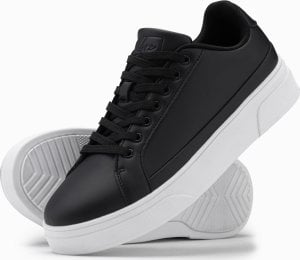 Ombre Buty sneakersy męskie z eko skóry na grubej podeszwie  czarne V5 OM-FOSL-0166 41 1