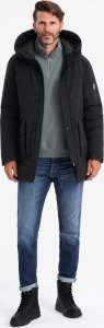 Kurtka męska Ombre Długa sezonowa męska kurtka w stylu outdoorowym  czarna V1 OM-JALJ-0202 XXL 2