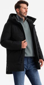 Kurtka męska Ombre Długa sezonowa męska kurtka w stylu outdoorowym  czarna V1 OM-JALJ-0202 XXL 5