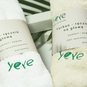 Yeye Turban - ręcznik na głowę 100% naturalna bawełna Yeye Biały 2
