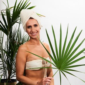 Yeye Turban - ręcznik na głowę 100% naturalna bawełna Yeye Biały 7