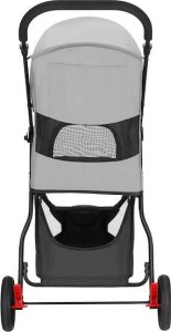 Springos Wózek transportowy dla zwierząt do 15 kg transporter dla psa, kota czarno - szary UNIWERSALNY 3