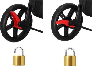 Springos Wózek transportowy dla zwierząt do 15 kg transporter dla psa, kota czarno - szary UNIWERSALNY 4