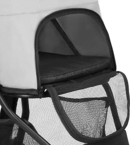 Springos Wózek transportowy dla zwierząt do 15 kg transporter dla psa, kota czarno - szary UNIWERSALNY 6