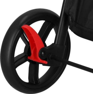 Springos Wózek transportowy dla zwierząt do 15 kg transporter dla psa, kota czarno - szary UNIWERSALNY 9