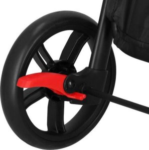 Springos Wózek transportowy dla zwierząt do 15 kg transporter dla psa, kota czarno - szary UNIWERSALNY 10