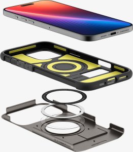 Spigen Spigen Slim Armor MagSafe, gunmetal - iPhone 16 Pro 4