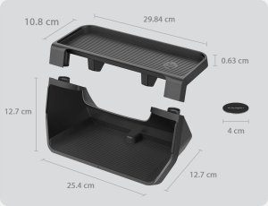 Spigen Spigen Tesla Under Screen Storage Organizer, black - Tesla Model Y/3 14