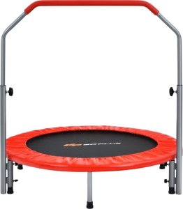 Costway Składana mini trampolina fitness z regulowaną poręczą 1