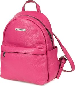 Beltimore Fuksjowy mały skórzany plecak damski elegancki plecaczek A5 Beltimore P15 4