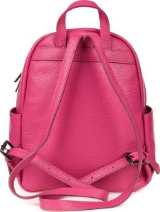 Beltimore Fuksjowy mały skórzany plecak damski elegancki plecaczek A5 Beltimore P15 5