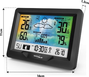 GreenBlue Stacja pogodowa bezprzewodowa kolorowa GB540N DCF 7