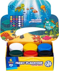 Astra Farby plakatowe 6 kol x 20 ml STANDARD BOX 2