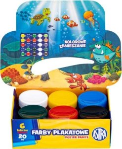 Astra Farby plakatowe 6 kol x 20 ml STANDARD BOX 3