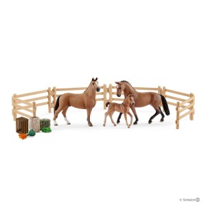 Figurka Schleich Rodzina koni hanowerskich na pastwisku (SLH 42405) 1