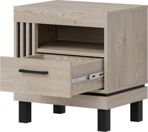 BogFran Szafka nocna L/P uniwersalna z szufladą Nakastlik Dąb Lamele Loft MATI MI19 3