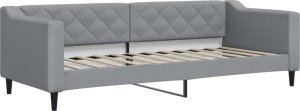 vidaXL vidaXL Sofa rozsuwana z szufladami, jasnoszara, 80x200 cm, tkanina 4