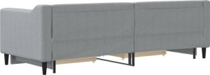 vidaXL vidaXL Sofa rozsuwana z szufladami, jasnoszara, 80x200 cm, tkanina 8