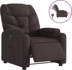 vidaXL vidaXL Elektryczny fotel rozkładany, ciemnobrązowy, obity tkaniną 2