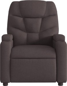 vidaXL vidaXL Elektryczny fotel rozkładany, ciemnobrązowy, obity tkaniną 8